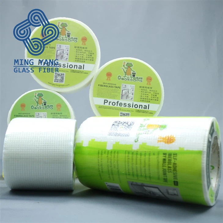 Self Adhesive Fiberglass Drywall Joint Mesh Tape With Soft Flexible Alkali Resistant Wall Material
